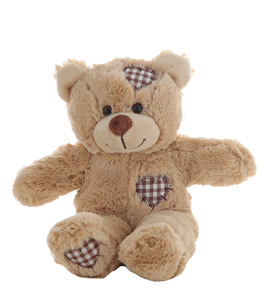 Brown Bear Plush 8 Inch with Red Drop Seat Pajamas & Cap