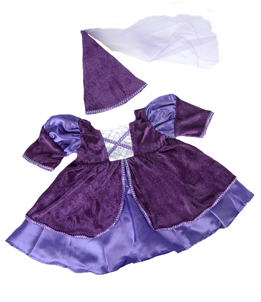 8 Inch Brown Bear Plush with Medieval Princess Costume – 16 Inch