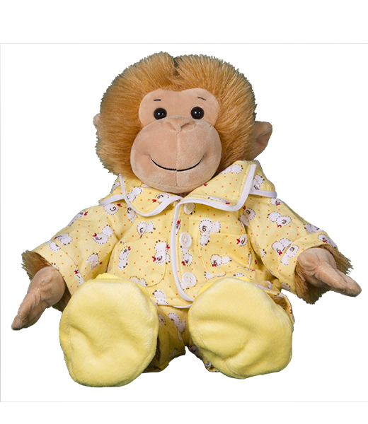 Yellow Chicken Jammies w/Slippers 8 Inch