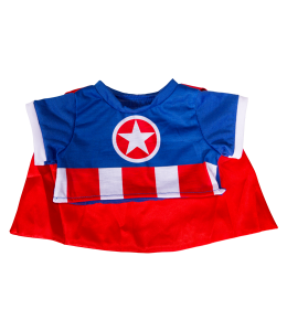 Brown Bear 8 Inch Plush with Hero Tee and Cape Costume