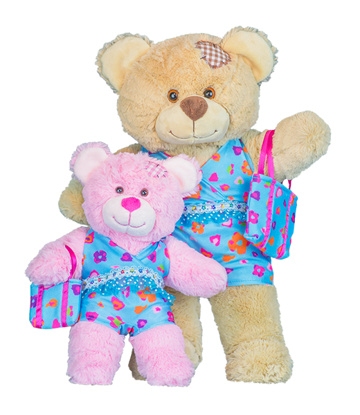 Blue Floral Tankini w/ Matching Bag 8 Inch