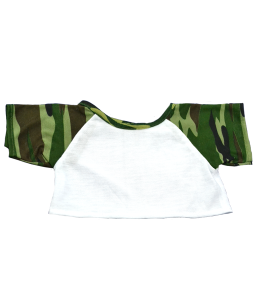 Brown Bear 8 Inch Plush with Camo Special Tee Outfit