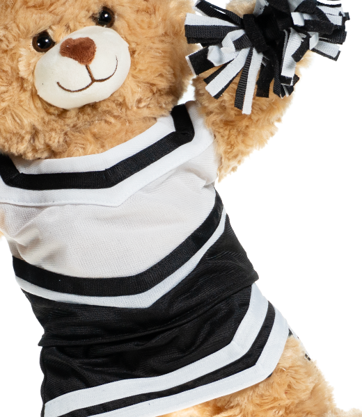Black and White Cheer Uniform 8 Inch