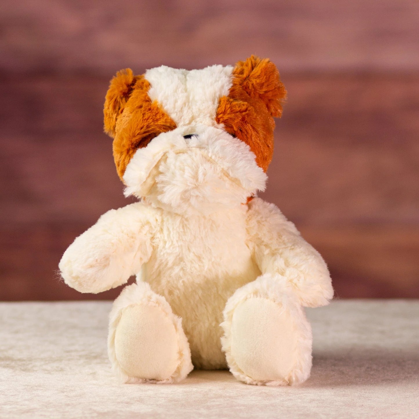 10 Inch Big Fluffy Bulldog Plush – Soft Stuffed Dog Toy