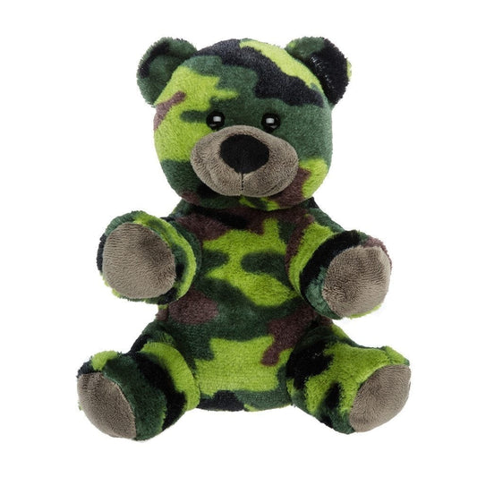Camo Bear Plush Toy (8 Inch, Eco-Friendly) – Soft & Cuddly Stuffed Animal