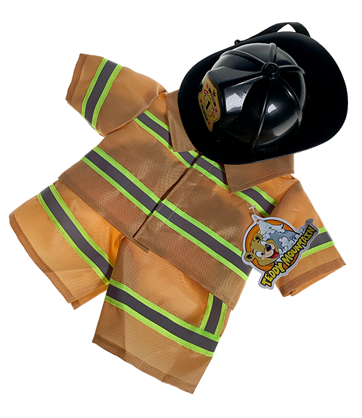 Brown Bear 8 Inch Plush with Firefighter Uniform