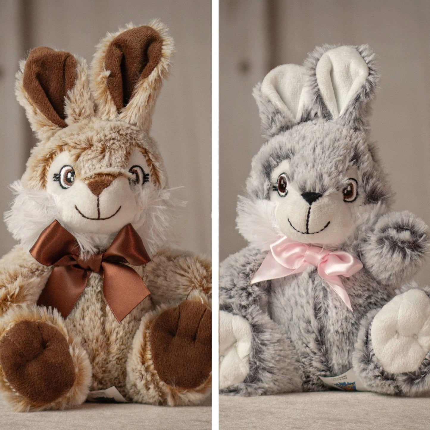 7 Inch Sitting Bunny Duo Plush Toys – Small Stuffed Animals for Kids & Collectors