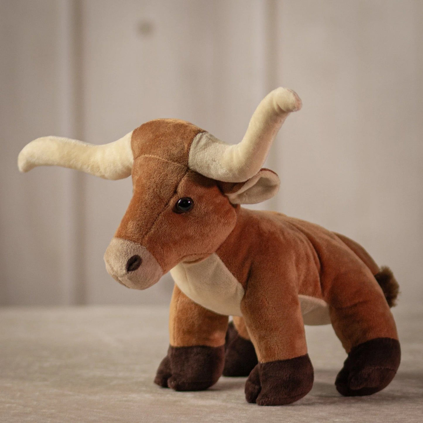 9 Inch Longhorn Plush Toy – Small Stuffed Animal for Kids & Collectors
