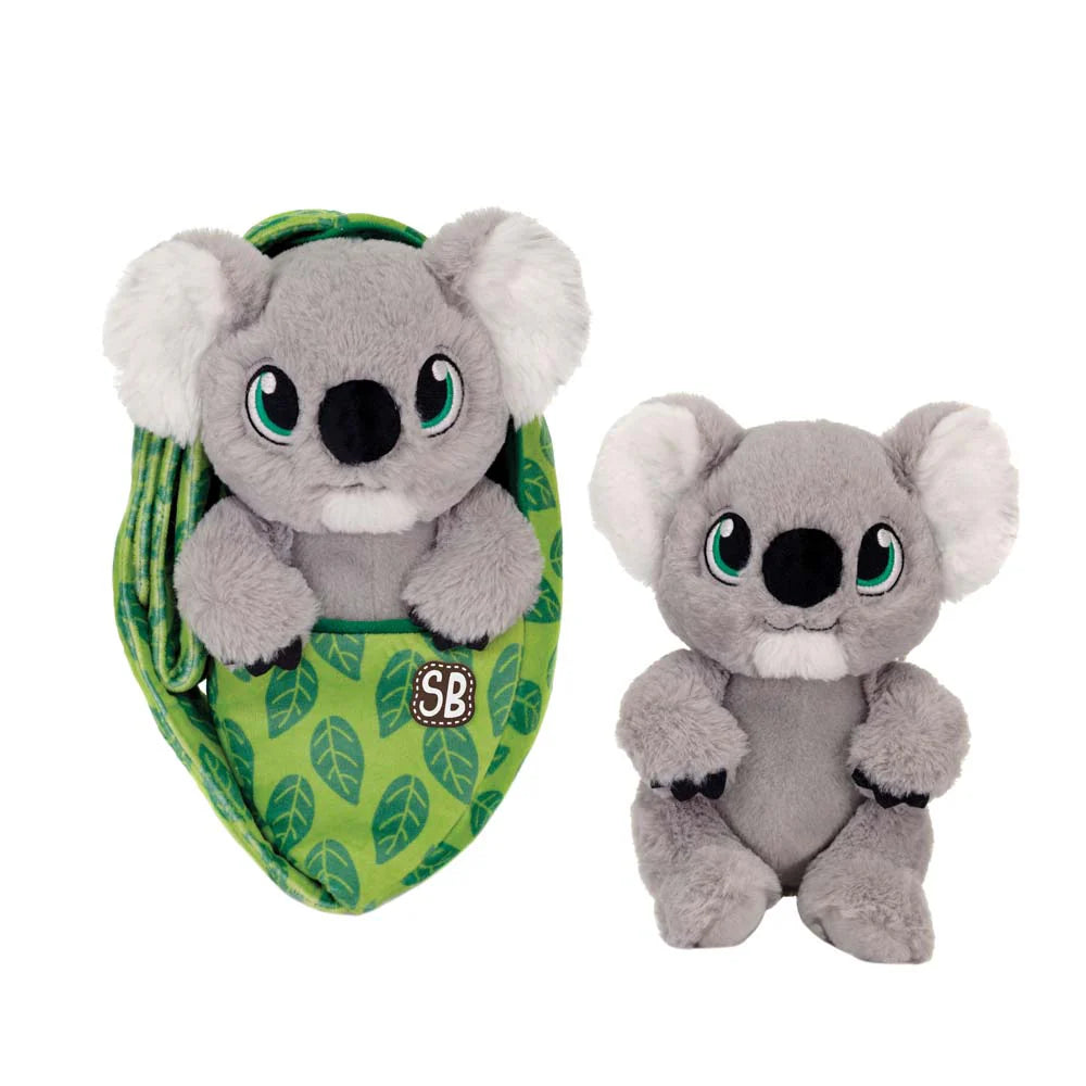 Soft 9.5 Inch Koala Plush Toy with Baby Swaddle Sling