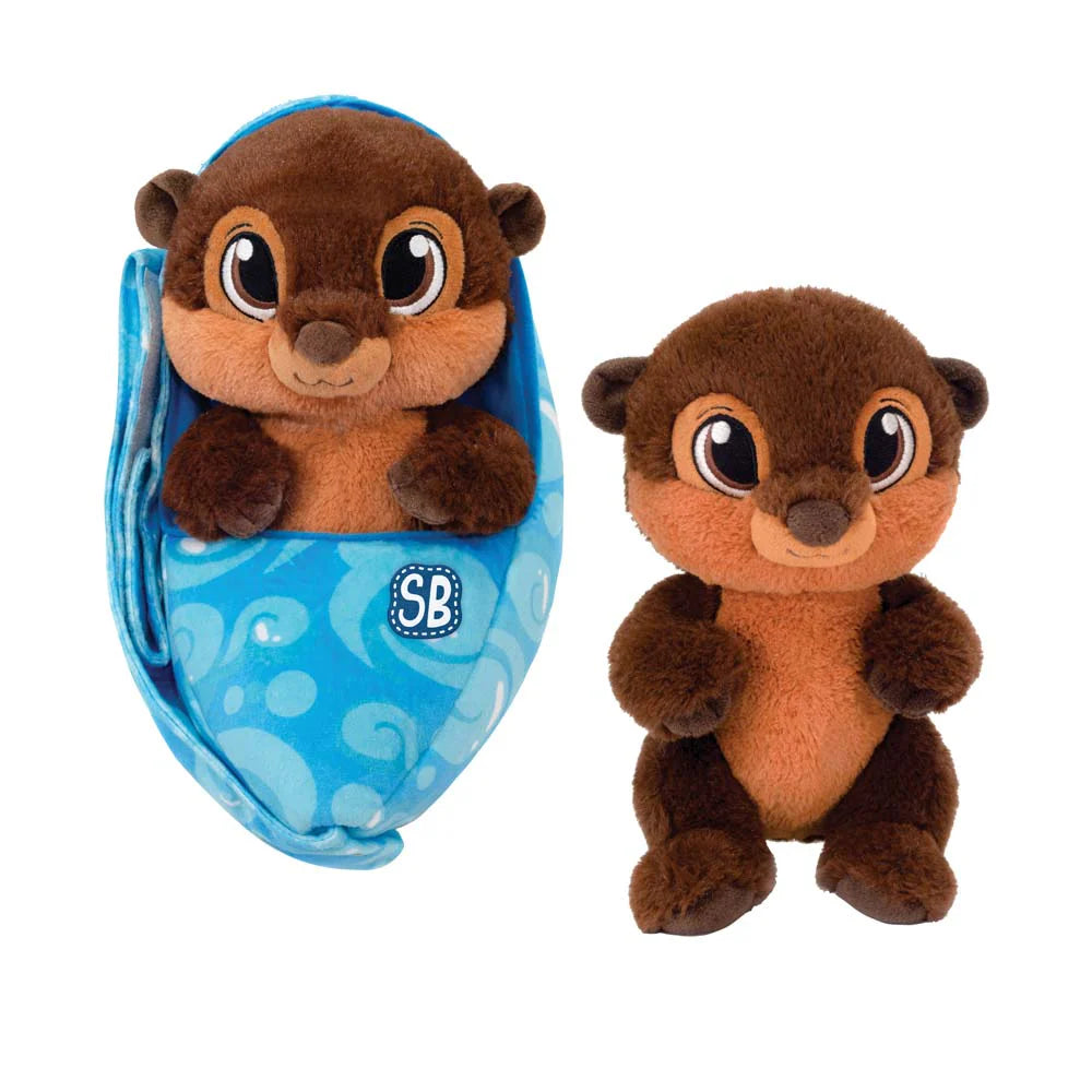 Baby Swaddle Toy - 9.5-Inch Cuddle River Otter Plush in Sling