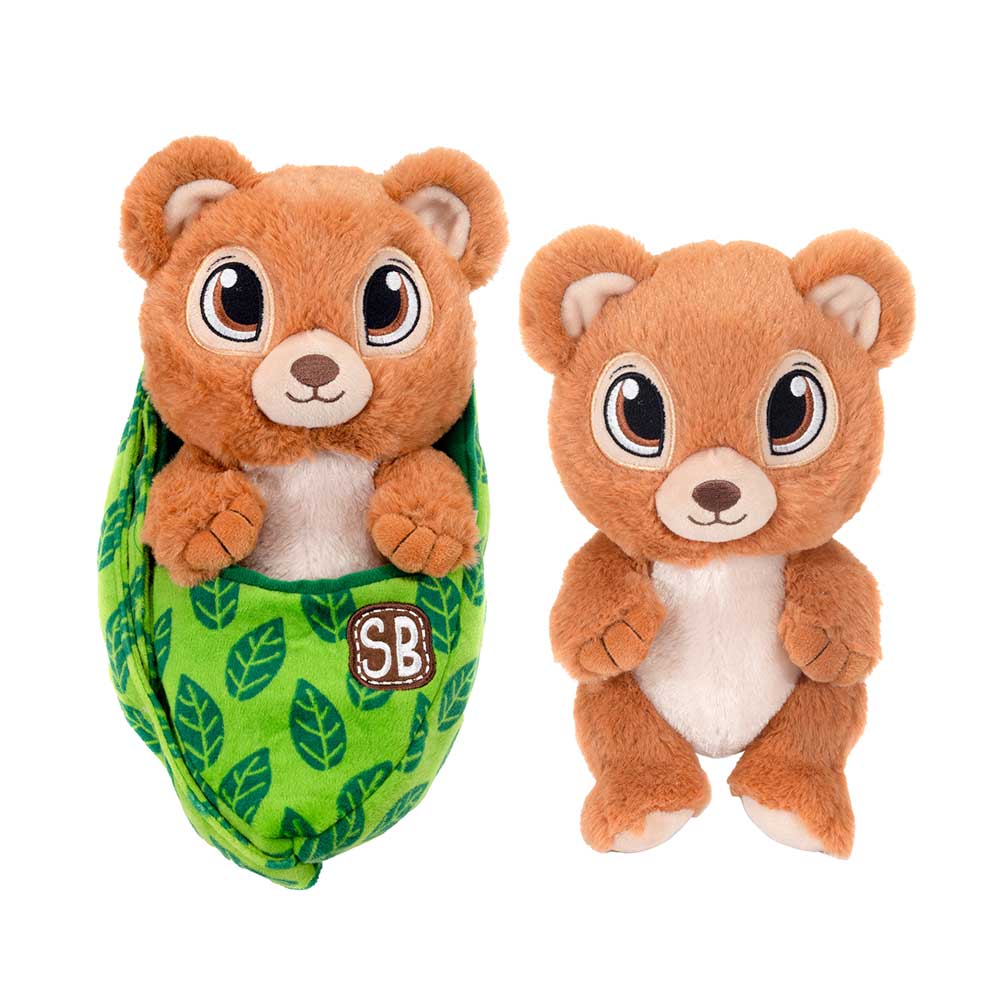 Baby Swaddle Plush - 9.5-Inch Cuddle Bear with Sling Carrier