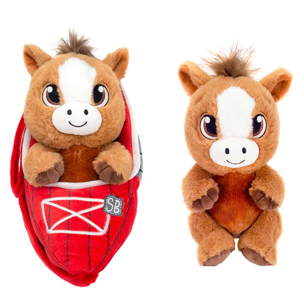 Swaddling Cuddle Horse - 9.5 Inch Plush Toy with Sling Attachment
