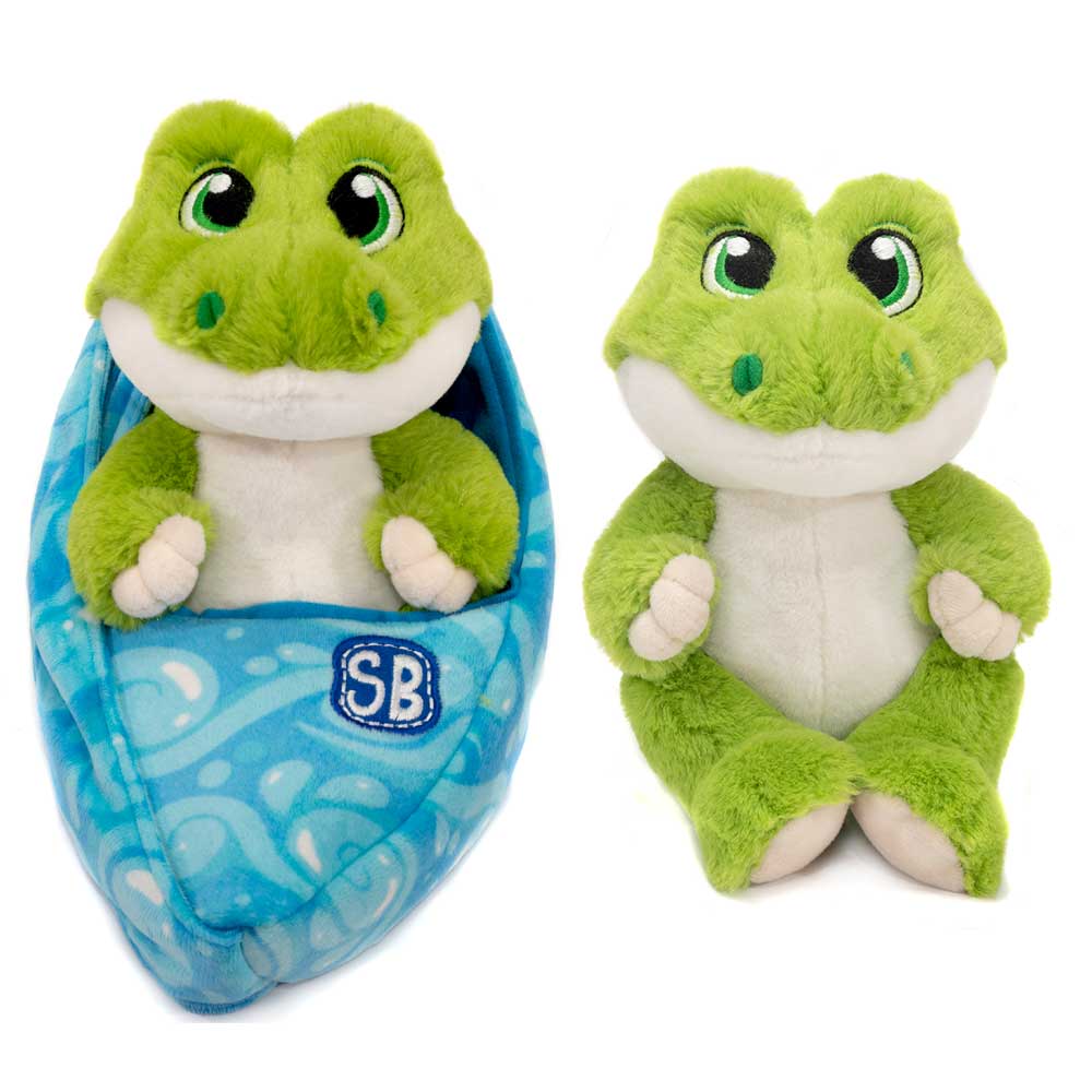 Soft Cuddle Alligator Plush - 9.5 Inch Baby Sling Toy