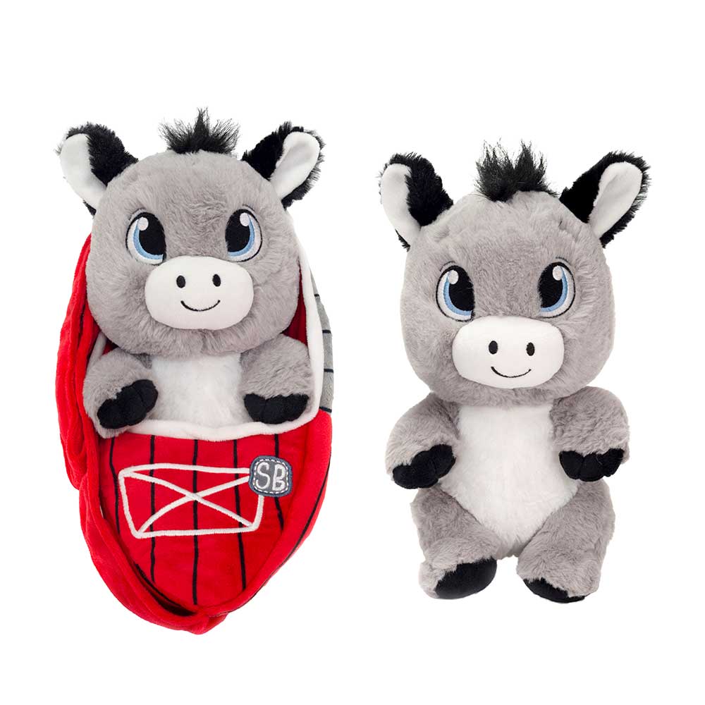 Cuddle Donkey Plush Toy - 9.5-Inch Baby Swaddle Companion