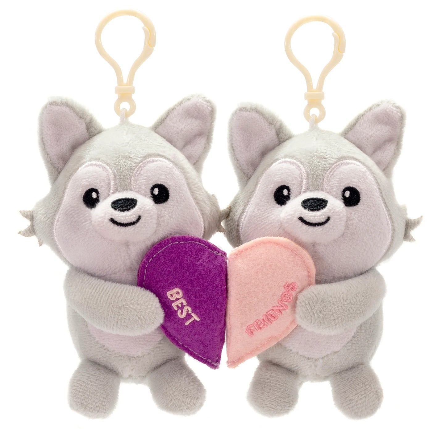 Besties 5.5-Inch Wolf Plush - Cute and Soft Stuffed Animal Toy for Kids, Perfect Gift for Children