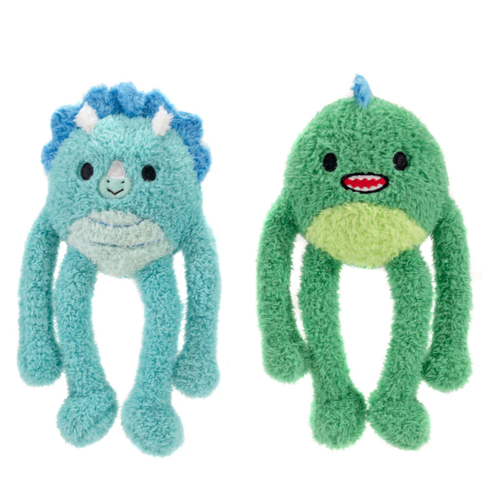 Triceratops & T-Rex 8.5” Noodlez Bean Bag Toys