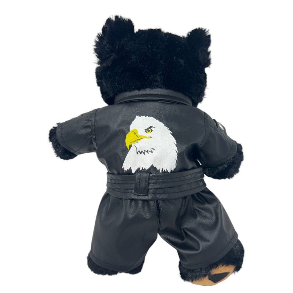 Faux Leather Motorcycle Jacket & Pants for Plush Toys