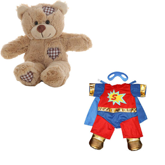 Brown Bear 8 Inch Plush with SuperBear Costume & Mask