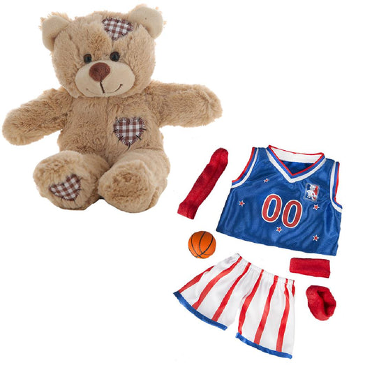 Brown Bear Plush 8 Inch with All-Stars Basketball Outfit