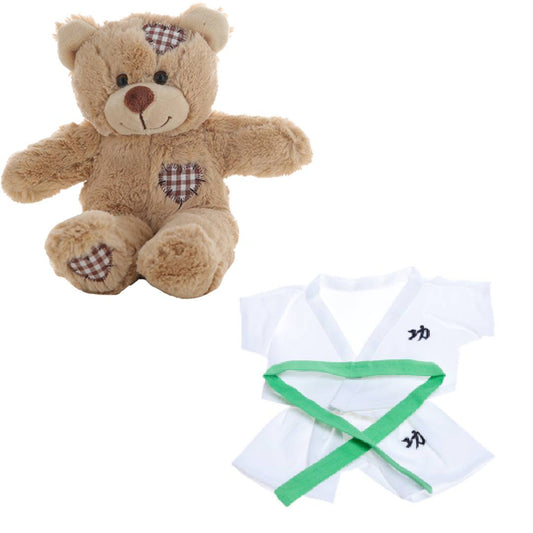 Brown Bear 8 Inch with Karate Outfit & 5 Color Belts Plush