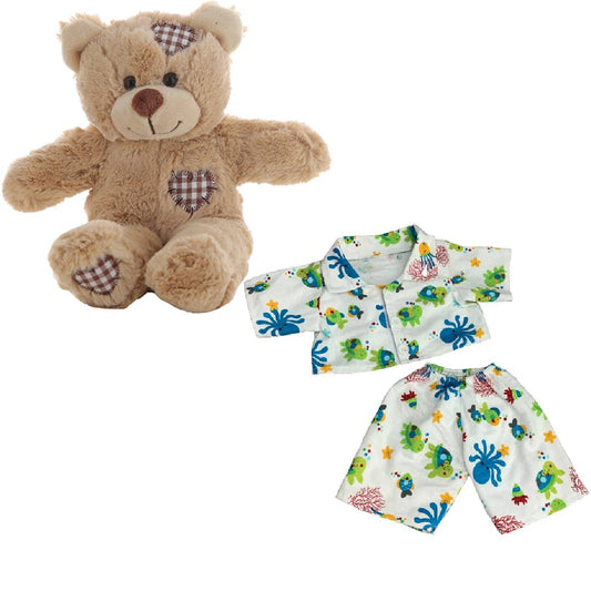 Brown Bear 8 Inch Plush with Sea Friends Pajamas