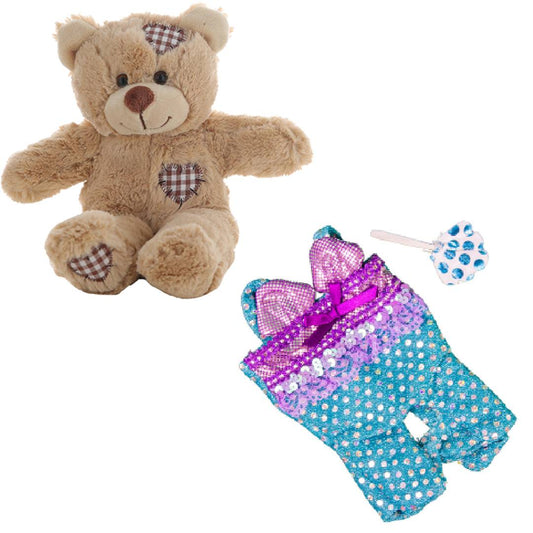 Brown Bear 8 Inch with Mermaid Costume Plush Toy