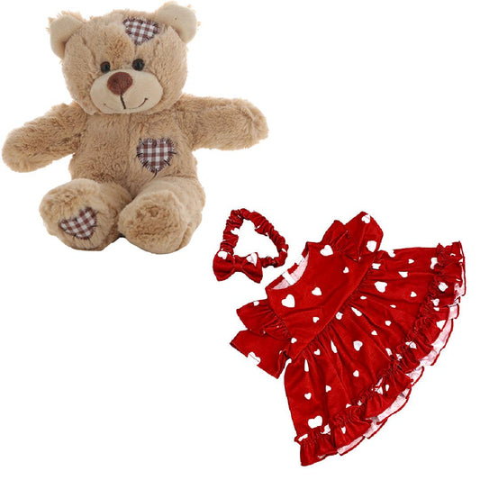 Brown Bear 8 Inch Plush with Lotta Love Dress & Headband
