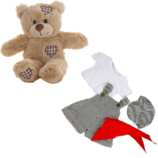 Brown Bear 8 Inch Plush with Train Conductor Outfit