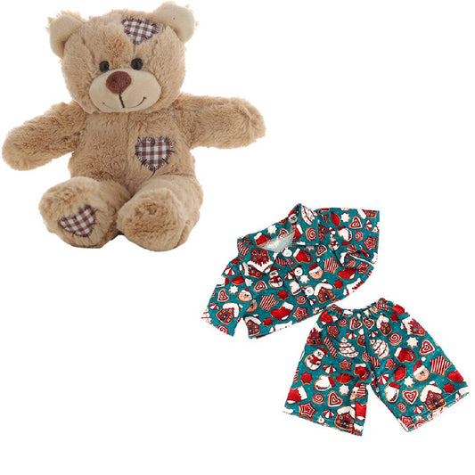 Brown Bear 8 Inch Plush with Gingerbread Pajamas