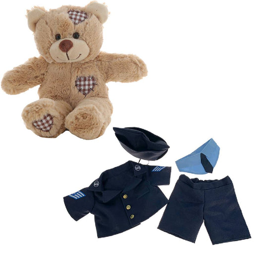 Brown Bear 8 Inch Plush with Air Force Uniform
