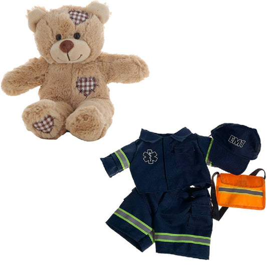 Brown Bear 8 Inch Plush with EMT Uniform