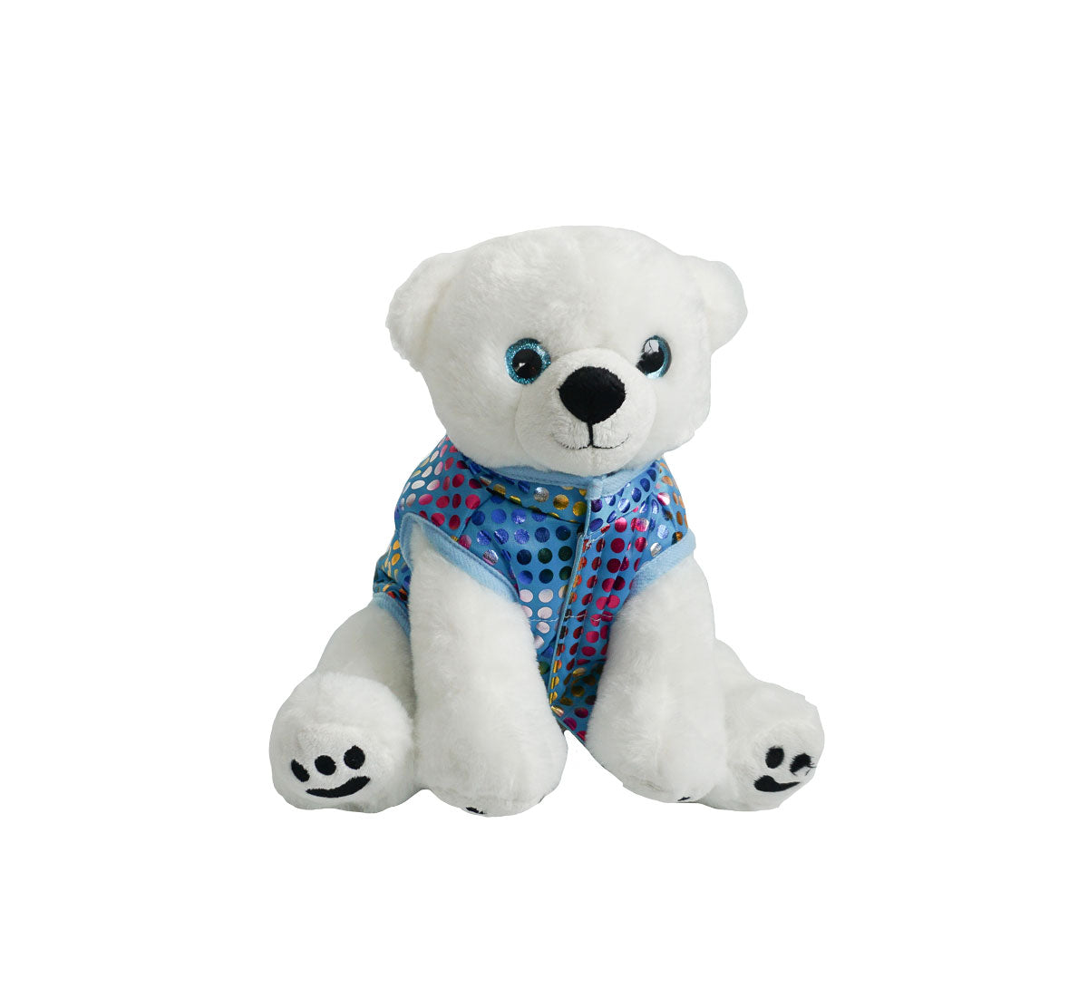 16 Inch Blue Puff Vest for Sitting Plush