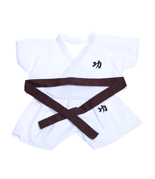 Brown Bear 8 Inch Plush with Karate Outfit & 5 Belts