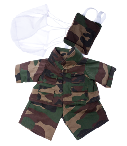 8 Inch Brown Bear Plush with Special Forces Outfit – 16 Inch Size