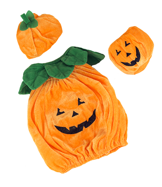 Brown Bear 8 Inch in Pumpkin Jack-O-Lantern Costume
