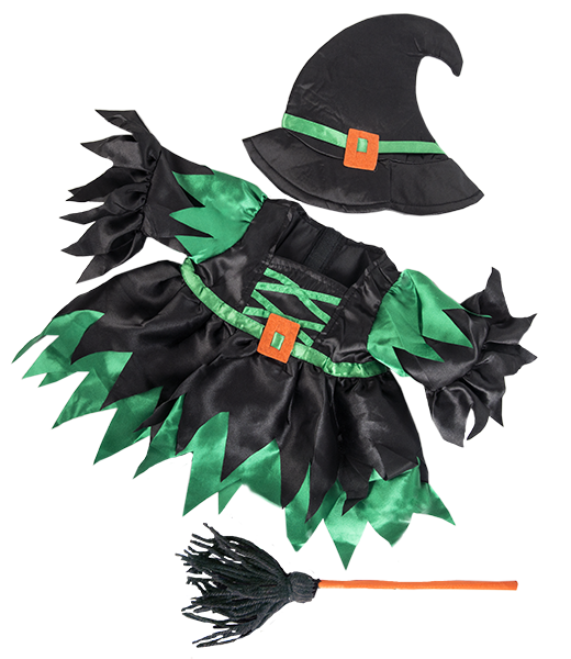 Brown Patches 8 Inch Bear with 16 Inch Wicked Witch Costume Plush