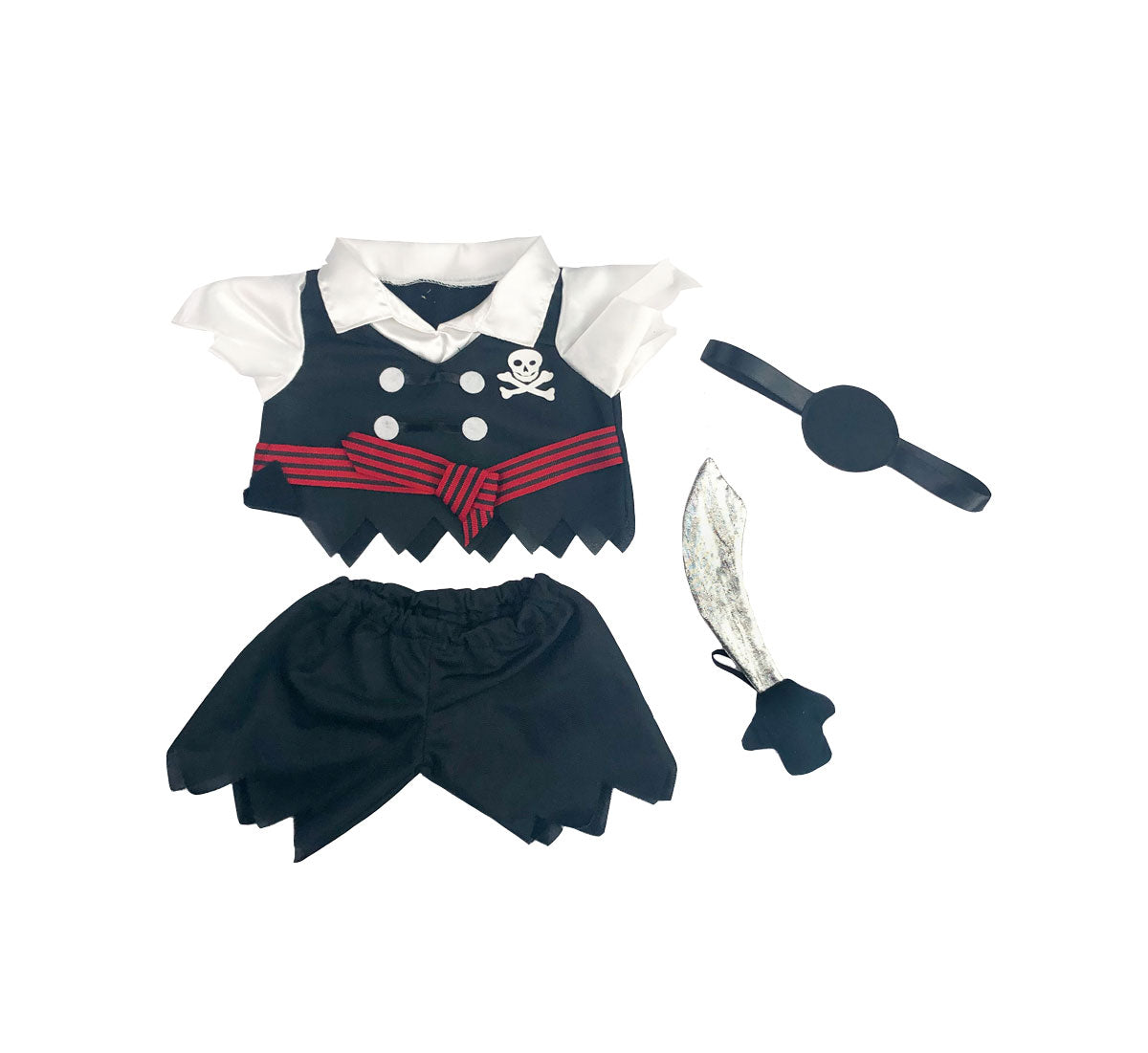 Pirate Outfit 16 Inch – Pirate Costume for Stuffed Animals with Hat, Shirt & Pants