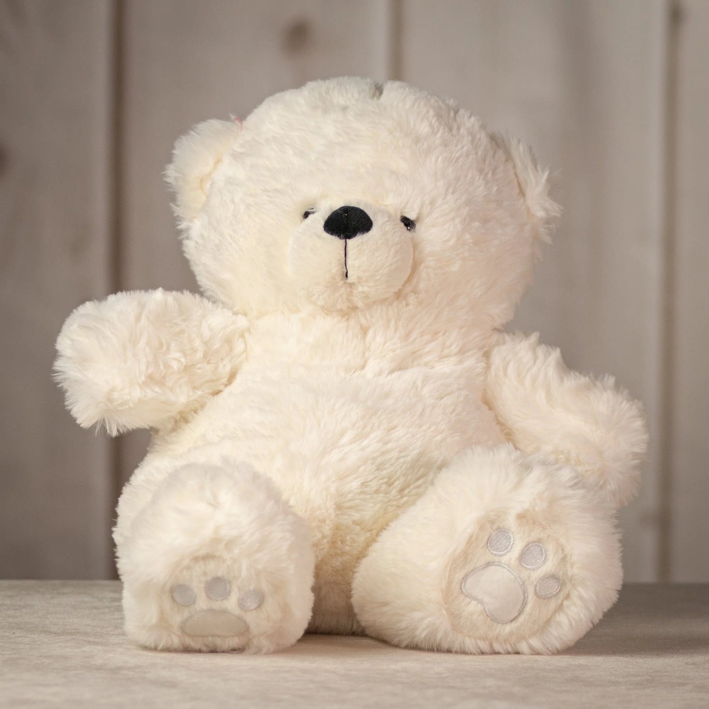 18 Inch Big Fluffy White Bear Quartet - Soft, Plush Stuffed Animal