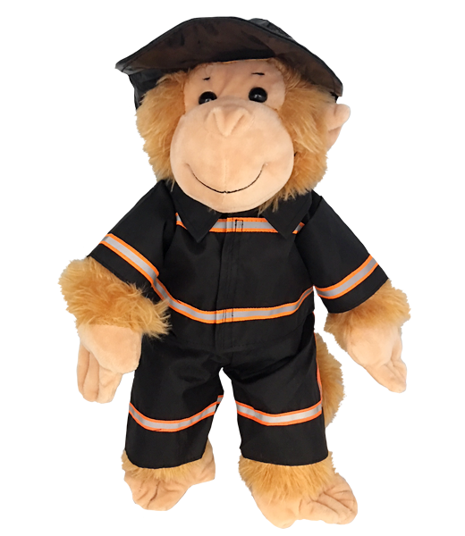 Black Firefighter Outfit 16 Inch