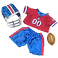 8 Inch Brown Bear Plush with All-Stars Football Uniform – 16 Inch