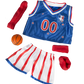 8 Inch Brown Bear Plush with All-Stars Basketball Uniform – 16 Inch