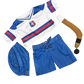 Brown Patches Bear 8 Inch with All-Stars Hockey Uniform – Plush Outfit