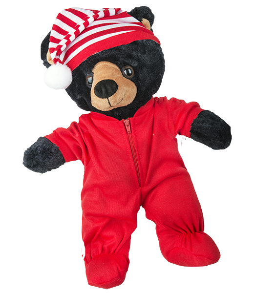 Red Drop Seat Pajamas w/Cap 8 Inch