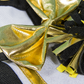 Metallic Gold & Black Cheerleader Uniform 16 Inch