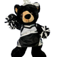 Metallic Silver & Black Cheerleader Uniform 8 Inch