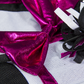 Metallic Hot Pink & Black Cheerleader Uniform 16 Inch