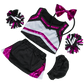 Brown Bear 8 Inch Plush with Hot Pink Black Cheer Outfit 16 Inch