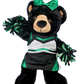 Metallic Green & Black Cheerleader Uniform 16 Inch