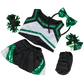 Metallic Green & Black Cheerleader Uniform 16 Inch