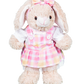 Plaid Pinafore w/Bow Headband 8 Inch